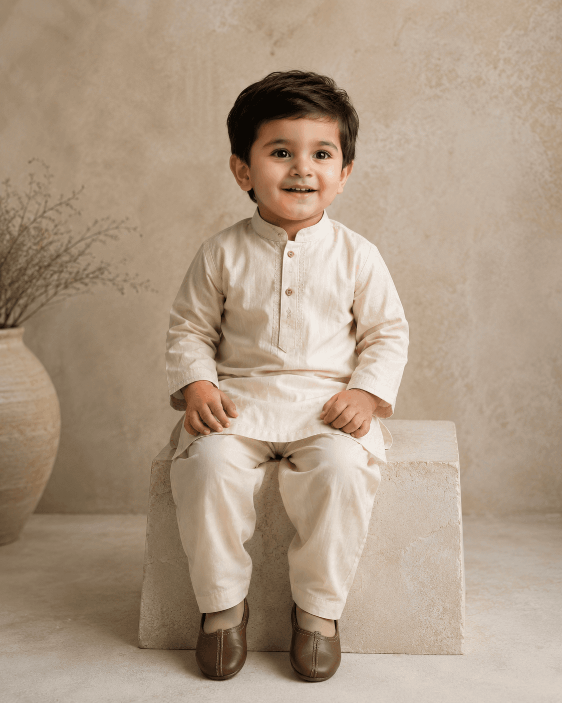 Test Men Embroidered Formal Kurta view 3